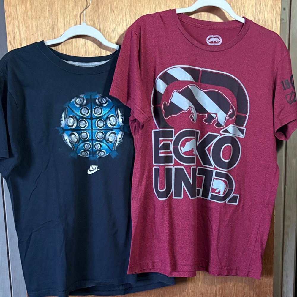 Set of 2 - Men's Tshirt, Nike and Ecko Unltd, Size L